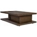Athens Chocolate Brown Rectangular Coffee Table with Casters