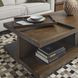 Athens Chocolate Brown Rectangular Coffee Table with Casters
