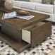 Athens Chocolate Brown Rectangular Coffee Table with Casters