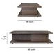Athens Chocolate Brown Rectangular Coffee Table with Casters