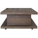 Athens Chocolate Brown Rectangular Coffee Table with Casters