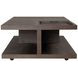 Athens Chocolate Brown Rectangular Coffee Table with Casters
