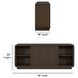 Athens Chocolate Brown 76" TV Stand with USB Charging