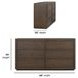Athens Chocolate Brown 6 Drawer Dresser