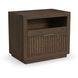 Athens Chocolate Brown 1 Drawer Open Nightstand with USB Charging