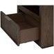 Athens Chocolate Brown 1 Drawer Open Nightstand with USB Charging