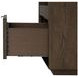 Athens Chocolate Brown 1 Drawer Open Nightstand with USB Charging