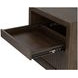 Athens Chocolate Brown 1 Drawer Open Nightstand with USB Charging