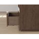 Athens Chocolate Brown 1 Drawer Open Nightstand with USB Charging