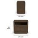 Athens Chocolate Brown 1 Drawer Open Nightstand with USB Charging