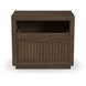 Athens Chocolate Brown 1 Drawer Open Nightstand with USB Charging