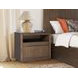 Athens Chocolate Brown 1 Drawer Open Nightstand with USB Charging