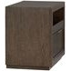 Athens Chocolate Brown 1 Drawer Open Nightstand with USB Charging