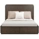 Athens Chocolate Brown Queen Storage Panel Bed