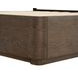 Athens Ivory and Chocolate Performance Fabric King Upholstered Panel Bed