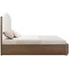 Athens Ivory and Chocolate Performance Fabric King Upholstered Panel Bed