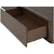Athens Ivory and Chocolate Performance Fabric King Upholstered Storage Panel Bed