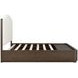 Athens Ivory and Chocolate Performance Fabric King Upholstered Storage Panel Bed