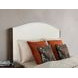 Athens Ivory and Chocolate Performance Fabric Queen Upholstered Panel Bed