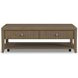 Reed Driftwood Oak Rectangular Occasional Table Set with Casters