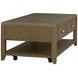 Reed Driftwood Oak Rectangular Coffee Table with Casters