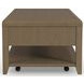 Reed Driftwood Oak Rectangular Coffee Table with Casters