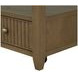 Reed Driftwood Oak Square Glass Top Coffee Table with Casters