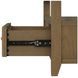 Reed Driftwood Oak Square Glass Top Coffee Table with Casters