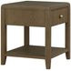 Reed Driftwood Oak Square Glass Top Occasional Table Set with Casters