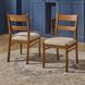 Azalea Oatmeal Performance Fabric Upholstered Dining Chair Set of 2