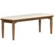 Azalea Oatmeal Performance Fabric Upholstered Dining Bench