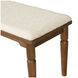 Azalea Oatmeal Performance Fabric Upholstered Dining Bench