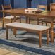 Azalea Oatmeal Performance Fabric Upholstered Dining Bench