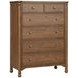 Azalea Walnut 5 Drawer Chest