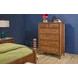 Azalea Walnut 5 Drawer Chest