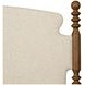 Azalea Oatmeal and Walnut Performance Fabric King Upholstered Panel Bed