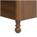 Azalea Oatmeal and Walnut Performance Fabric King Upholstered Panel Bed