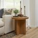 Waterfall Light Oak Round End Table