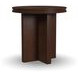 Waterfall Walnut Brown Round End Table