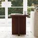 Waterfall Walnut Brown Round End Table