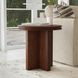 Waterfall Walnut Brown Round End Table