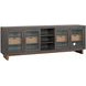Waterfall Deep Ebony and Brown 92" TV Stand with USB Charging