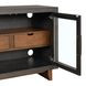 Waterfall Deep Ebony and Brown 92" TV Stand with USB Charging