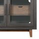 Waterfall Deep Ebony and Brown 92" TV Stand with USB Charging