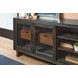 Waterfall Deep Ebony and Brown 92" TV Stand with USB Charging