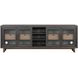 Waterfall Deep Ebony and Brown 92" TV Stand with USB Charging