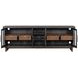 Waterfall Deep Ebony and Brown 92" TV Stand with USB Charging