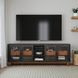 Waterfall Deep Ebony and Brown 92" TV Stand with USB Charging