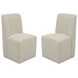Waterfall Off White Performance Fabric Upholstered Dining Chair Set of 2