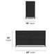 Waterfall Deep Ebony and Dark Brown 6 Drawer Dresser